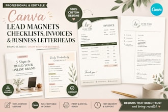 create canva lead magnet checklist custom invoice busines letterhead