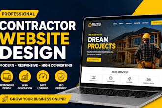 design a professional contractor construction roofing hvac plumbing website