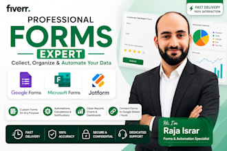 create google form, microsoft form, and jotform with automation and reporting