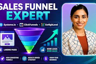 build sales funnel landing page in systemeio clickfunnels gohighlevel automation