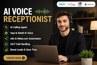 ai voice receptionist vapi n8n ai calling agent make com retell ai voice agent