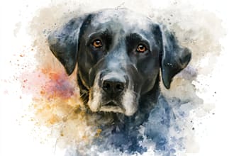 do a custom watercolor pet portrait painting