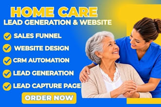 home care leads website logo healthcare flyer elderly care leads home care leads