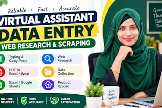 do vietual assistant, copy paste and PDF conversion