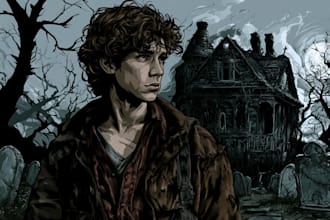 draw horror character illustration