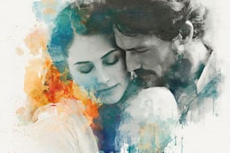 paint a memorial watercolor portrait for your loved ones gift