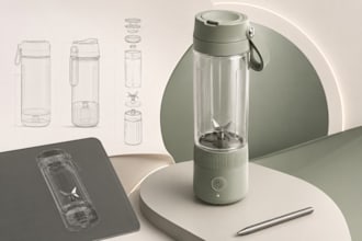 design custom 3d portable blender ready for manufacturing