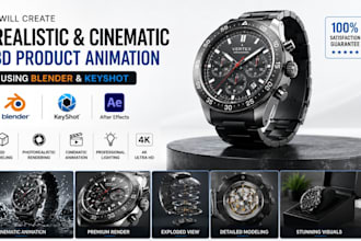 create realistic cinematic 3d product animation using blender keyshot ae
