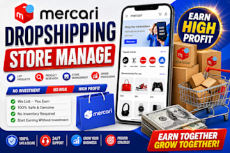 mercari dropshipping store manage
