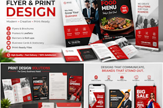 design a professional flyer brochure poster or print design