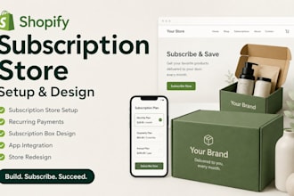design premium shopify subscription box store that boosts retention