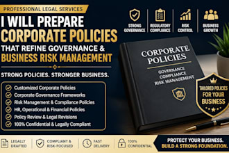 prepare corporate policies that refine governance and business risk management