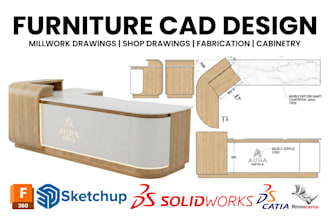 create millwork shop drawing solidworks 3d furniture cad joinery cabinet drawing