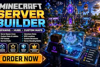 build professional minecraft server spawns hubs and custom maps
