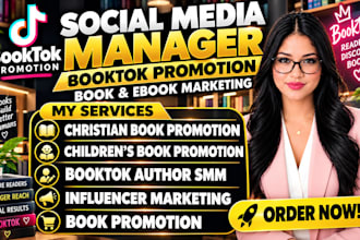social media booktok promotion, book trailer video and author SMM for kindle
