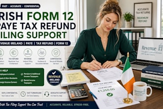 prepare irish form12 paye revenue tax refund filing services