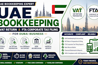do uae bookkeeping vat return and fta corporate tax filing for dubai business