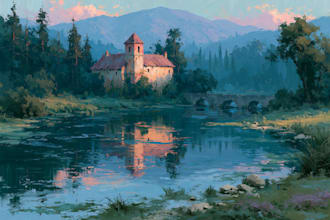 landscape oil painting art