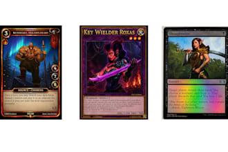 design board game art, card game illustration, design trading card, tarot cards