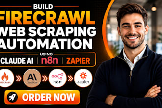 build firecrawl web scraping automation using claude ai n8n and zapier