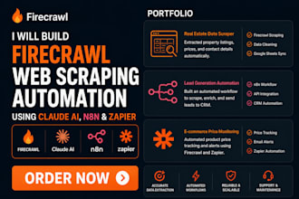 build firecrawl web scraping automation using claude ai n8n and zapier