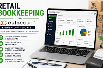 manage retail bookkeeping using autocount and prepare accurate inventory reports
