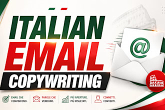write italian email sales copies, newsletters to skyrocket your business sales