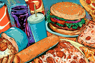 food pop art of your food pop art