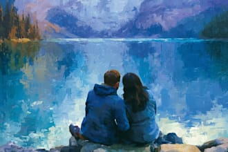 oil painting portrait and illustrations