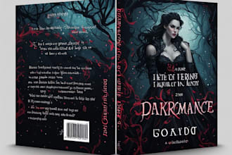 design a fantasy, fiction, or dark romance book, ebook cover