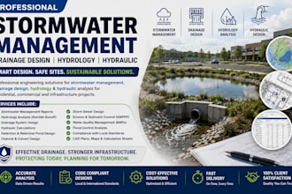 design professional stormwater management, drainage hydrology and hydraulic plan