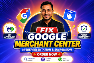 fix google merchant center suspension misrepresentation and feed errors