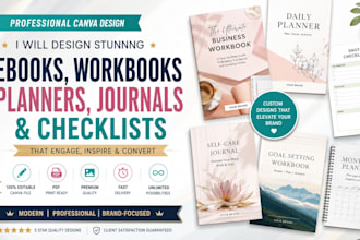 ebook workbook planner journal checklist canva document design