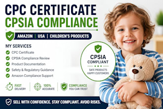 provide cpsia CPC certificate for amazon USA children products compliance fast