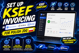 set up ksef invoicing in fakturownia, ifirma and wfirma for polish jdg