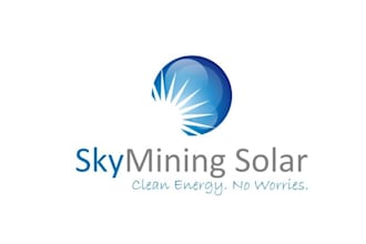 design minimalist sky mining solar logo