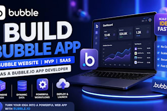 build bubble app, bubble website, bubble mvp saas as bubble io app developer