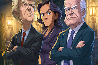 create digital political cartoon for political cartoon