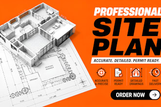 design autocad 2d floor plan, site plan, architectural and permit drawing