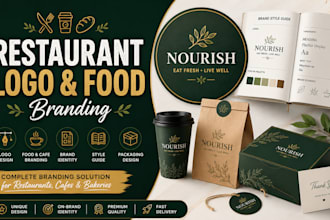 restaurant logo food branding cafe brand identity style guide bakery packaging
