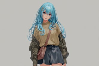anime character an illustration and anime character