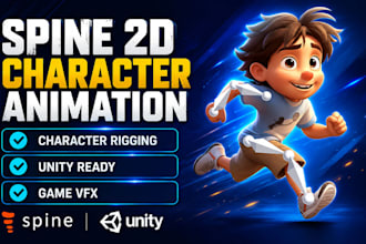 do 2d spine character animation 2d spine vfx unity game assets