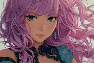 draw beautiful anime art illustration