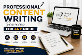 provide professional content writing services for any niche