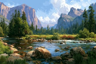 landscape oil painting art