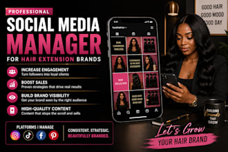 do social media marketing for hair extension, beauty and hair brands