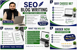 write SEO blog posts, articles and website content