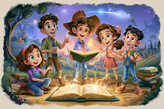 do children story book illustration children book illustration for amazon KDP