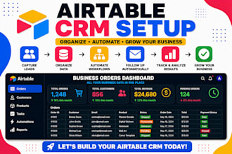 setup airtable CRM database and automation