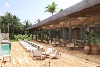 design tropical resort development,beach lounge areas,hospitality interior,hotel